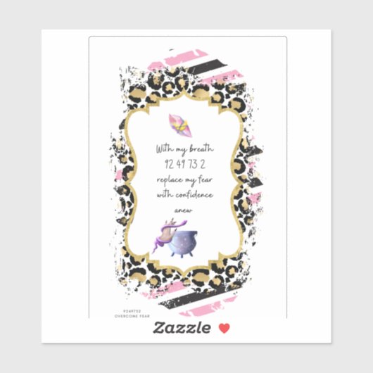 Grabovoi Numbers for Freedom of Fear Sticker (Vel)