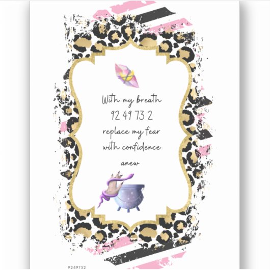 Grabovoi-nummers voor vrijheid van angst sticker (Voorkant)