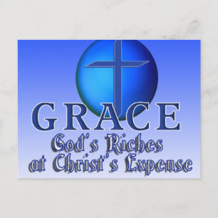GRACE ACRONYM - GOD ' S RICHES IN CHRIST ' S KOSTE BRIEFKAART