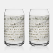 Grace After Meals Prayer Blikvorm Glas (Achterkant)