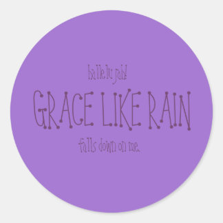 Grace als Regen. Ronde Sticker