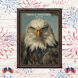 Grace and Grit 1776 Kunst van de Amerikaanse zeear Poster