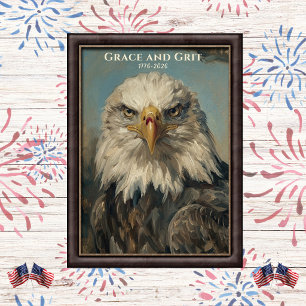 Grace and Grit 1776 Kunst van de Amerikaanse zeear Poster