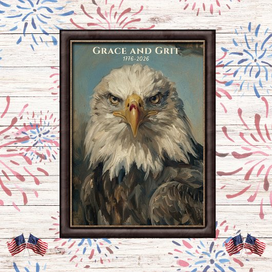 Grace and Grit 1776 Kunst van de Amerikaanse zeear Poster