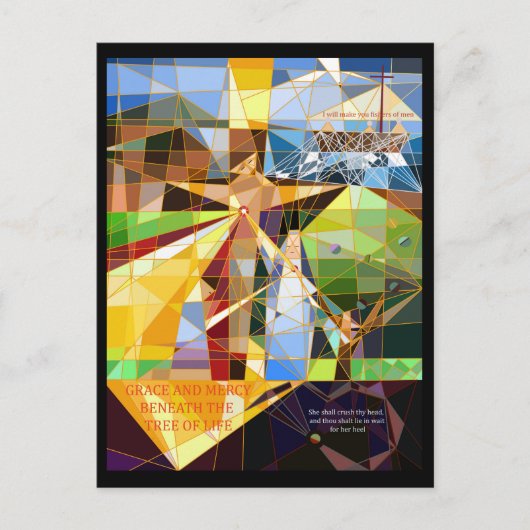 Grace and Mercy Tree of Life Christelijke kunst Briefkaart (Voorkant)
