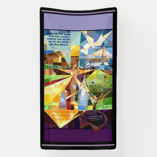 Grace and Mercy Tree of Life Christelijke kunst Spandoek (Verticaal)