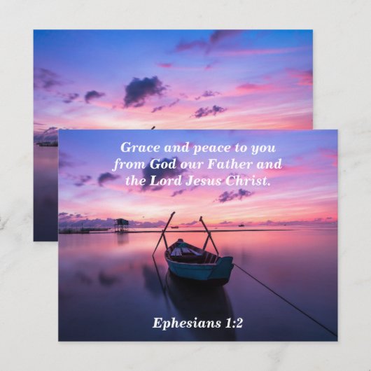 Grace and Peace to You Briefkaart Ephesians 1:2 (Voorkant / Achterkant)
