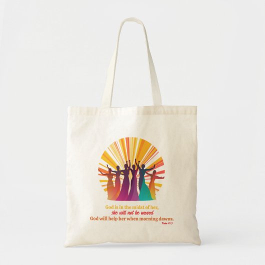 Grace and Resilience Christelijke thema vrouw Tote Bag (Voorkant)