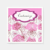 Grace & Appreciation Roses Napkins Servet (Voorkant)