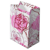 Grace & Apprecied Roses Gift Bag Medium Cadeauzakje (Achterkant Gekanteld)