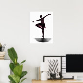 "Grace" ballerina poster - roze (Thuiskantoor)