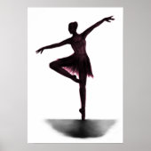 "Grace" ballerina poster - roze (Voorkant)