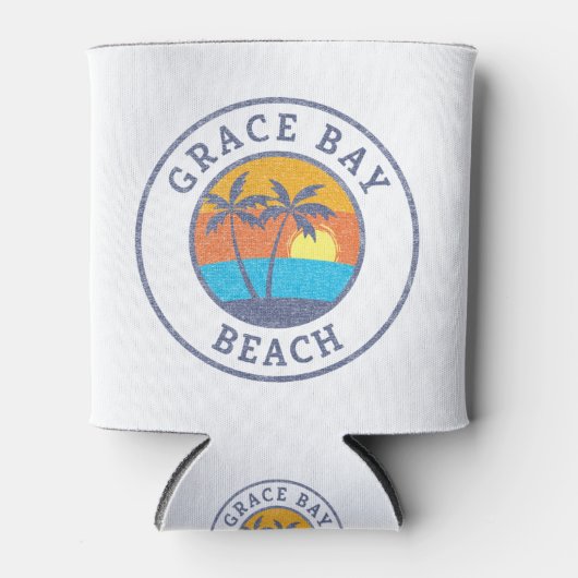 Grace Bay Beach, Turks en Caicos Faded Classic St. Blikjeskoeler (Voorkant)