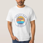 Grace Bay Beach, Turks en Caicos Faded Classic T-shirt (Voorkant)