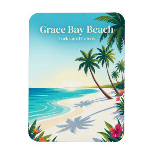 Grace Bay Beach Turks en Caicos Magneet
