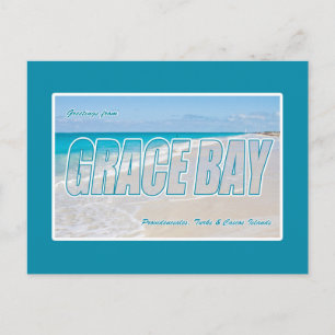 Grace Bay Beach, Turks- en Caicoseilanden Briefkaa Briefkaart