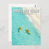 Grace Bay Beach Turks- en Caicoseilanden Reizen Briefkaart (Voorkant / Achterkant)