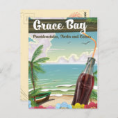 Grace Bay, Providenciales, Turks en Caicos Travel Briefkaart (Voorkant / Achterkant)