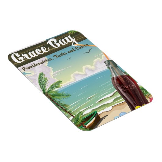Grace Bay, Providenciales, Turks en Caicos Travel Magneet (Rechterzijde)