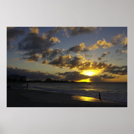 Grace Bay sunset 01 Poster (Voorkant)