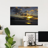 Grace Bay sunset 01 Poster (Thuiskantoor)