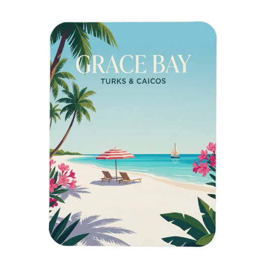 Grace Bay Turks & Caicos Magneet (Verticaal)