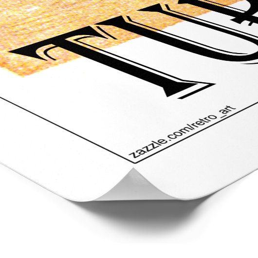 Grace Bay Turks & Caicos Retro Poster (Hoek)