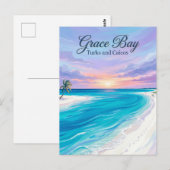 Grace Bay Turks en Caicos Briefkaart (Voorkant / Achterkant)