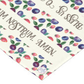 Grace Before Meals Latijn Prayer Plum aardbewberry Korte Tafelloper (Hoek)