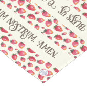 Grace Before Meals Latijn Prayer Strawberry Patter Korte Tafelloper (Hoek)