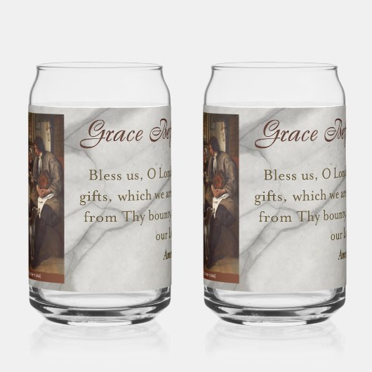 Grace Before Meals Prayer Blikvorm Glas (Links)