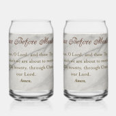 Grace Before Meals Prayer Blikvorm Glas (Achterkant)