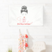 Grace Begint met Koffie Typografie Spandoek (Insitu)