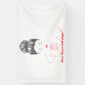 Grace Begint met Koffie Typografie Spandoek (Verticaal)