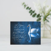 Grace Bible Verse Mute Swan Briefkaarten (Staand voorkant)