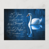 Grace Bible Verse Mute Swan Briefkaarten (Voorkant)