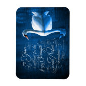 Grace Bijbel Verse Mute Swan Foto Magneet (Verticaal)