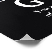 Grace, blauwe witte oceaangolven motivatie poster (Hoek)