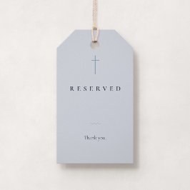 Grace Blue Kerkbank Stoelkaartje Kleine Gereservee Cadeaulabel