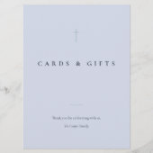 Grace Blue Minimal Cross Kaarten & Cadeaus Tafelbo (Voorkant)