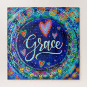 Grace Blue Whimsical Fun Inspirivity Legpuzzel (Verticaal)
