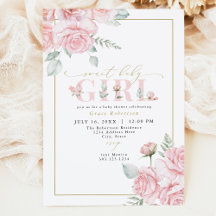 GRACE Blush Floral Sweet Baby Meisje Baby shower