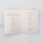 Grace Blush Minimaal Kruis Gevouwen Doop Programma (Binnen)