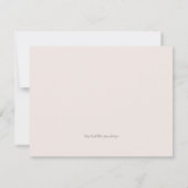 Grace Blush Minimaal Kruis Religieus Bedankkaart (Achterkant)