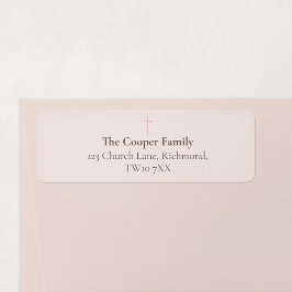 Grace Blush Minimal Kruis Familie Retouradres Etiket