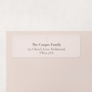 Grace Blush Minimal Kruis Familie Retouradres Etiket