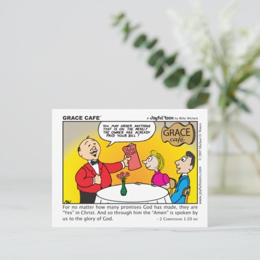 Grace Café briefkaart (Staand voorkant)