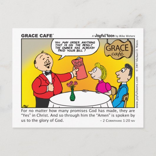 Grace Café briefkaart (Voorkant)
