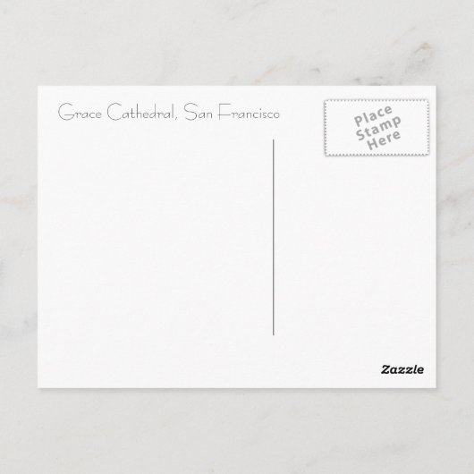 Grace Cathedral Briefkaart (Achterkant)