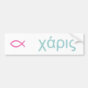 Grace Charis Christelijke Jesus Fish Bumpersticker